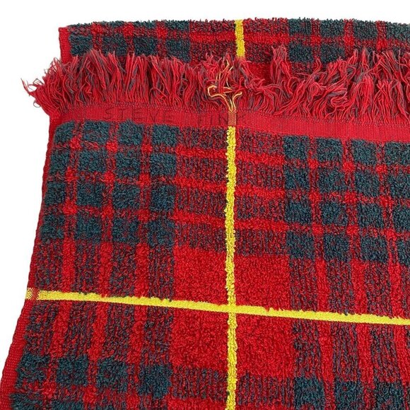 Vintage Plaid Towel Finley's Made in Scotland Holiday Red Green 21x38" Christmas - Picture 6 of 10